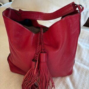 Rebecca Minkoff Isobel red leather hobo handbag
